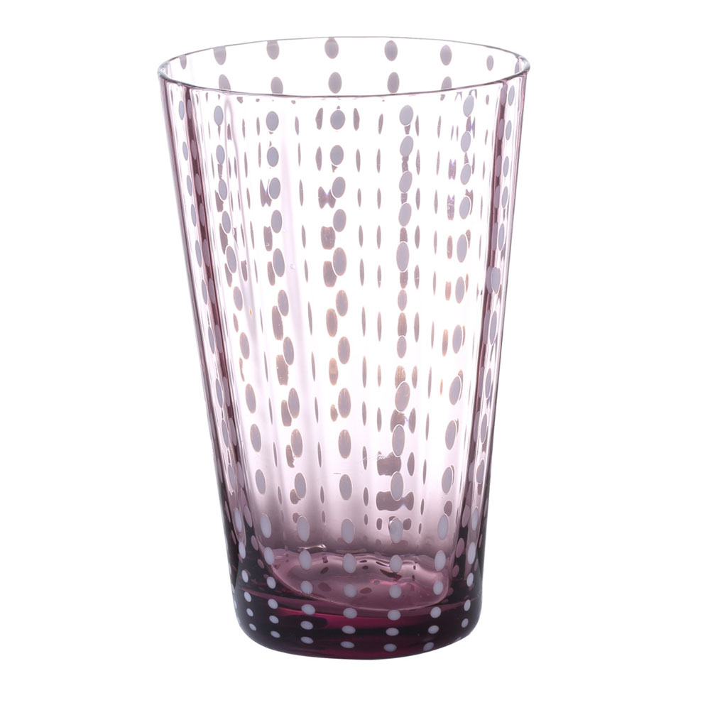楽天市場 グラス タンブラー おしゃれ ガラス 500ml コップ ビアグラス ハイボールグラス 酒器グラス パープル ドット模様 食洗機対応 曲げわっぱと漆器 みよし漆器本舗