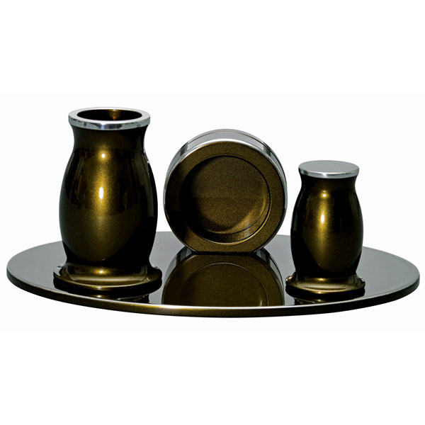 涙雲 ｍｅｍｏｒｉａｌ　ステージ4点セット 抹茶 具足 仏具セット 具足 仏具のセット 花立 写真立て 骨壺　ステージ の4点セット 送料無料 華瓶 【20260409】
