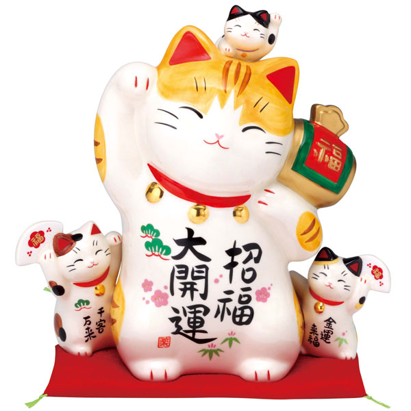 楽天市場】彩絵招き猫ディスプレイセット ３種×８個 全２４個セット