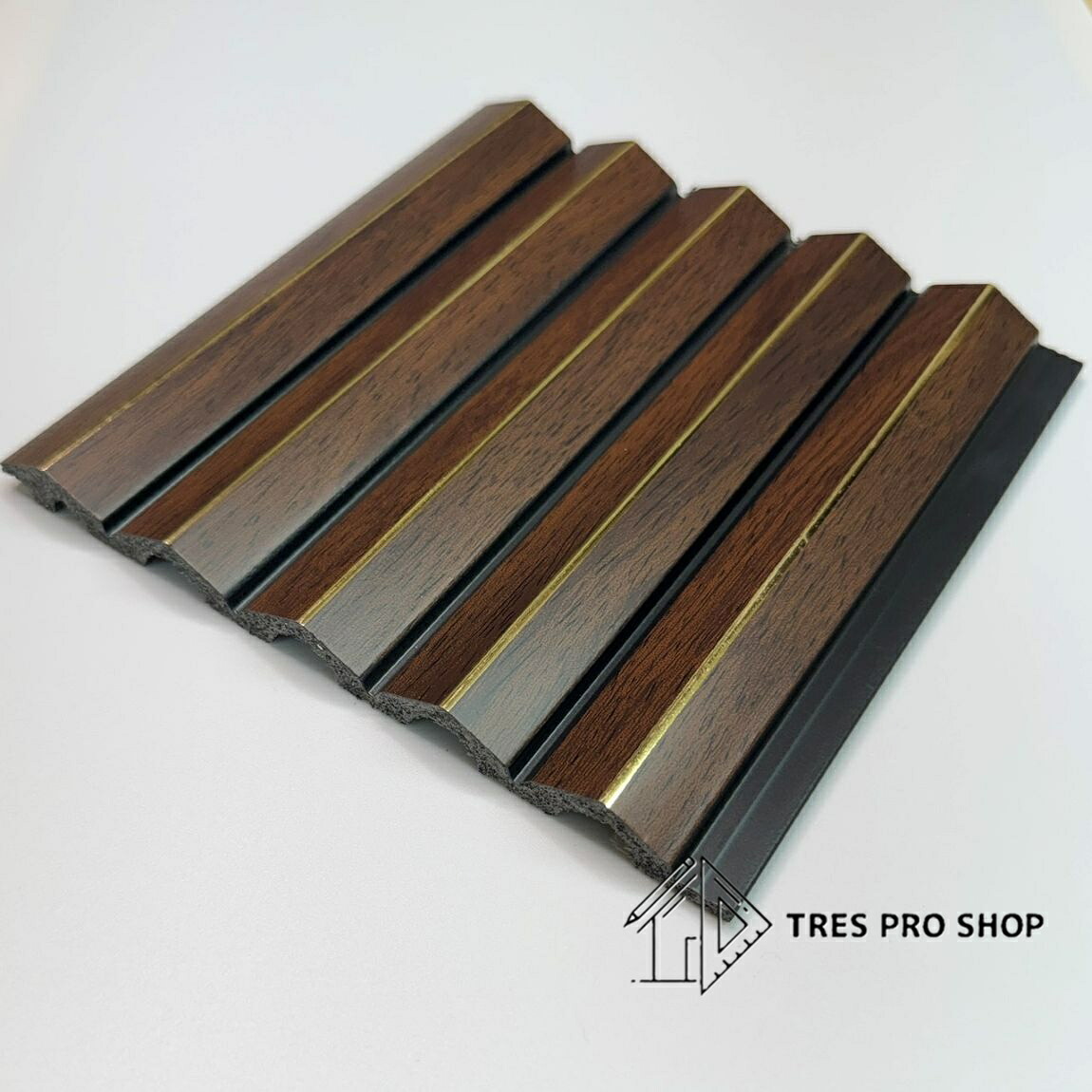 化粧パネル DIY 室内壁 壁材 オシャレ 簡単施工 幅160mm×長さ290cm×凹凸13mm/材質 WPC/ブラウン/LM17001-7|TRESPROSHOP