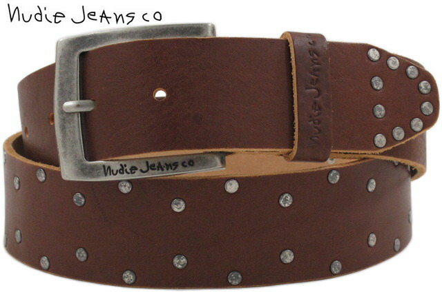 Nudie Jeans co/ヌーディージーンズ\u003cBR\u003e STEVESSON BELT\u003cBR\u003e STUDS\u003cBR\u003e スタッズ入り口・入口、なめし革胴締め/スタッズベルト\u003cBR\u003e COGNAC(コニャック) ベルト・サスペンダー-バッグ・小物・ブランド雑貨