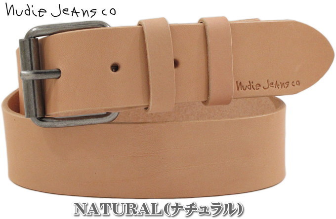 Nudie Jeans co/ヌーディージーンズ\u003cBR\u003e PEDERSSON\u003cBR\u003e LEATHER BELT\u003cBR\u003e なめし革三尺帯\u003cBR\u003e NATURAL(自然的)