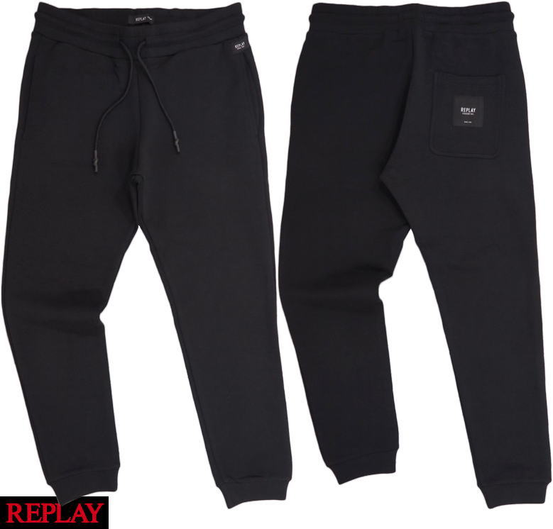 REPLAY/リプレイ M9777A ESSENTIAL FLEECE JOGGER PANTS スウェットパンツ/ジョガーパンツ BLACK(ブラック)