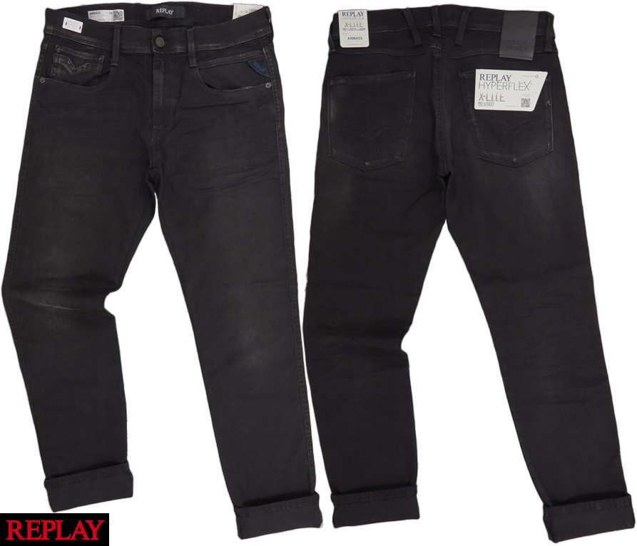 楽天市場】REPLAY/リプレイM914 HYPERFLEX+SLIM FIT ANBASS JEANS