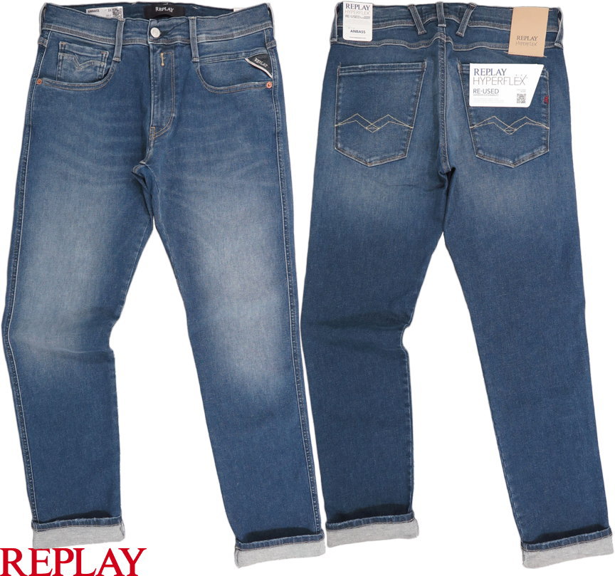 送料込★REPLAY★MA972 .000.685 702 ジーンズ Grover straight-fit jeans Dark blue | Replay Jeans
