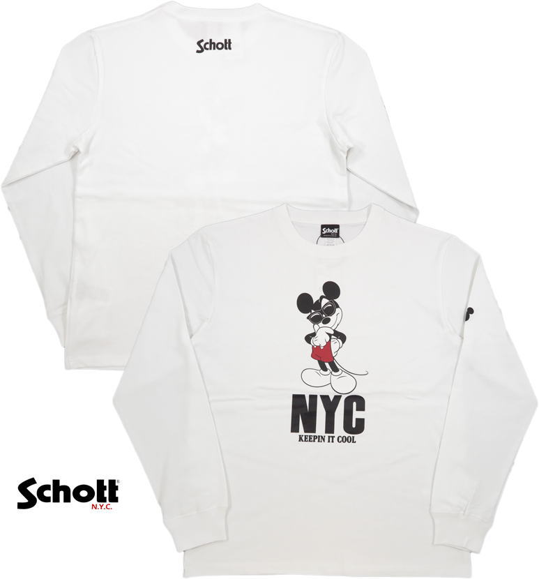 楽天1位 楽天市場 Schott ショット Disney T Keepin It Cool ディズニー長袖ｔシャツ キープイン イット クール White ホワイト ストリートファッションmiyoshiya 在庫有 Www Trailconnections Com