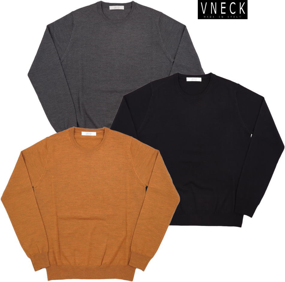 VNECK/ヴイネック #9080 MERINOS EXTRAFINE CREWNECK SWEATER メリノ・ウール クルーネックセーター/プルオーバーセーター