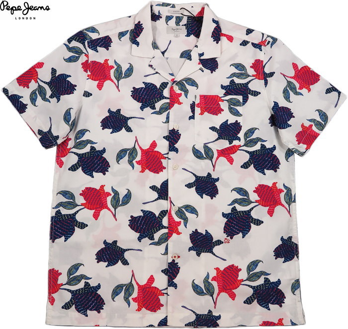 楽天市場 Pepe Jeans ペペジーンズ Miles Floral Print Shirt 花柄プリントシャツ アロハシャツ Multi ホワイト ストリートファッションmiyoshiya