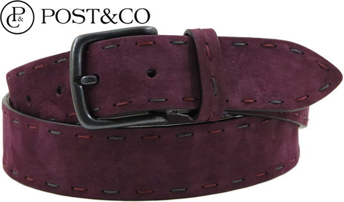 POST＆CO/ポストアンドコー Leather Belt/レザーベルト Art:8021 VIOLET(バイオレット)