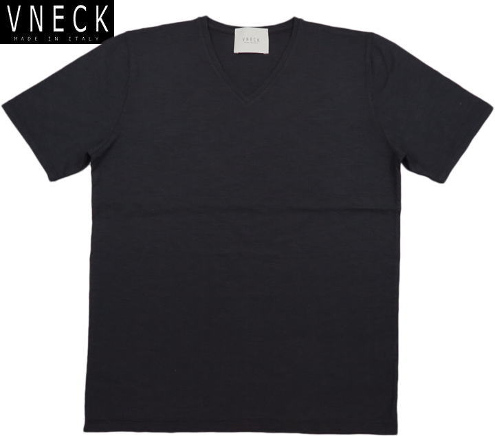 VNECK/ヴイネック #5059&ldquo;FOTO&rdquo; TSHIRT SCOLLO V 無地VネックＴシャツ/Vネックカットソー/半袖無地Ｔシャツ NERO(ブラック)｜ストリートファッションMIYOSHIYA