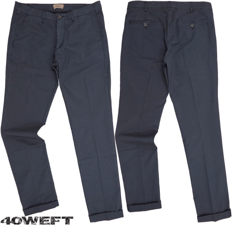 40WEFT/フォーティーウエフト LENNY_1269 STRETCH CHINO TROUSERS ストレッチ トラウザー/ストレッチ チノパン/クロップドパンツ NAVY(ネイビー)【春夏モデル】