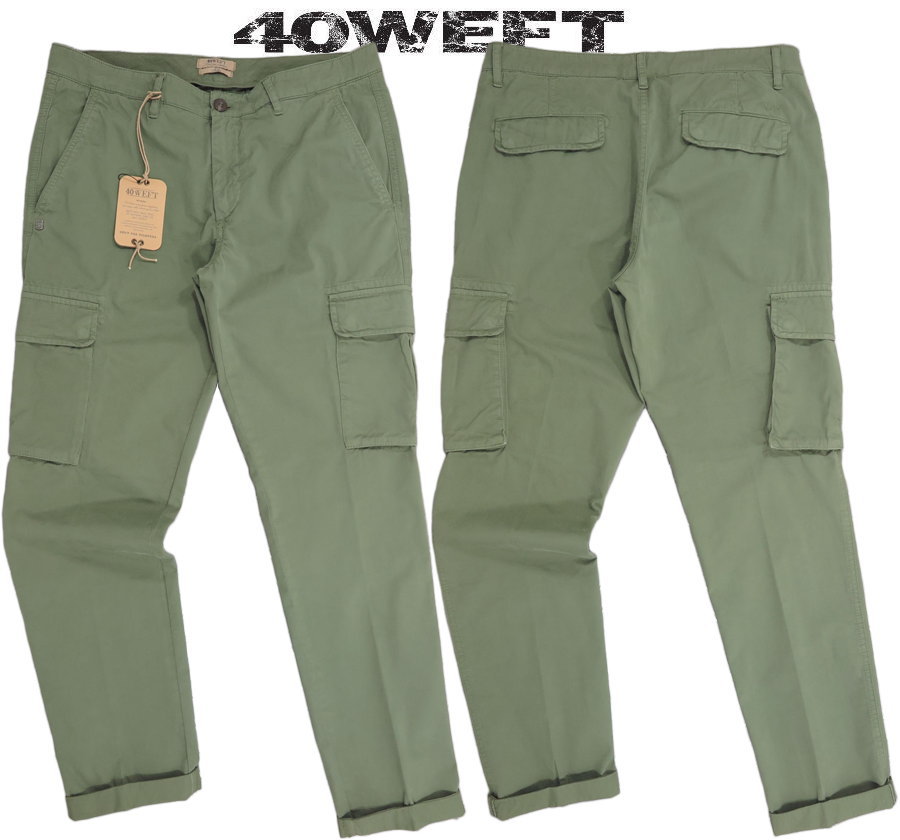40WEFT/フォーティーウエフト\u003cBR\u003e AIKO_1684\u003cBR\u003e CARGOTROUSERS\u003cBR\u003eカーゴパンツ\u003cBR\u003e MOSS GREEN(モス・緑であること) ズボン・パンツ-メンズファッション