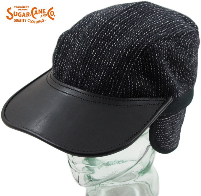 SUGAR CANE/シュガーケーン BEACH CLOTH B-2 CAP ビーチクロス B-2キャップ/ステアハイドバイザー キャップ NAVY(ネイビー)/SC02568｜ストリートファッションMIYOSHIYA 14,414円
