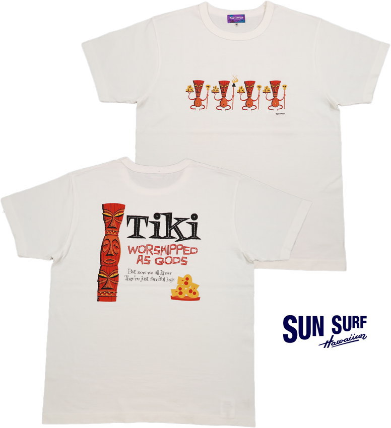 SUN SURF/サンサーフ “TIKI GODS”by SHAG S/S T-SHIRT ティキ・ゴッド、半袖バックプリントTシャツ OFF WHITE(オフホワイト)/SS78296