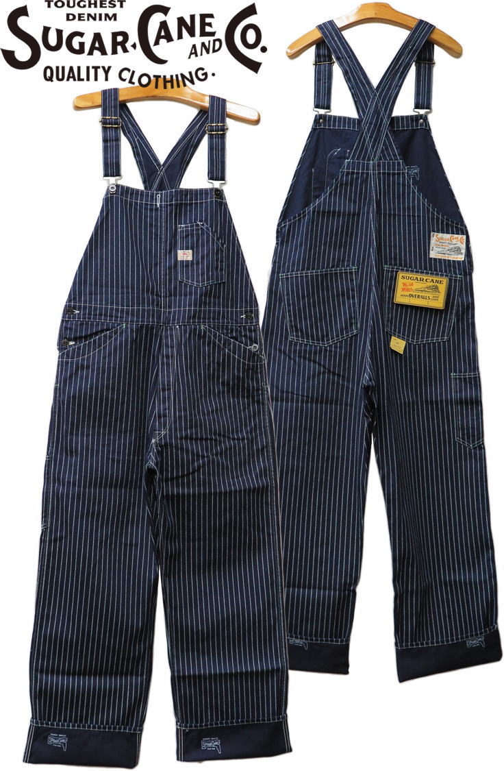 楽天市場 Sugar Cane シュガーケーン 9oz Wabash Stripe Overallsウォバッシュストライプ オーバーオールズ オーバーオール サロペット A Navy ワンウォッシュ Sc ストリートファッションmiyoshiya