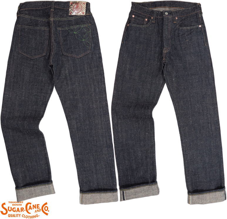 SUGAR CANE/シュガーケーン\u003cBR\u003e 砂糖黍製 14薬局衡オンス. 琉球藍混左綾DENIM\u003cBR\u003e 14薬局衡オンス・沖縄砂糖黍ジーンズ・ワンウォッシュ/Lot No. SC40301