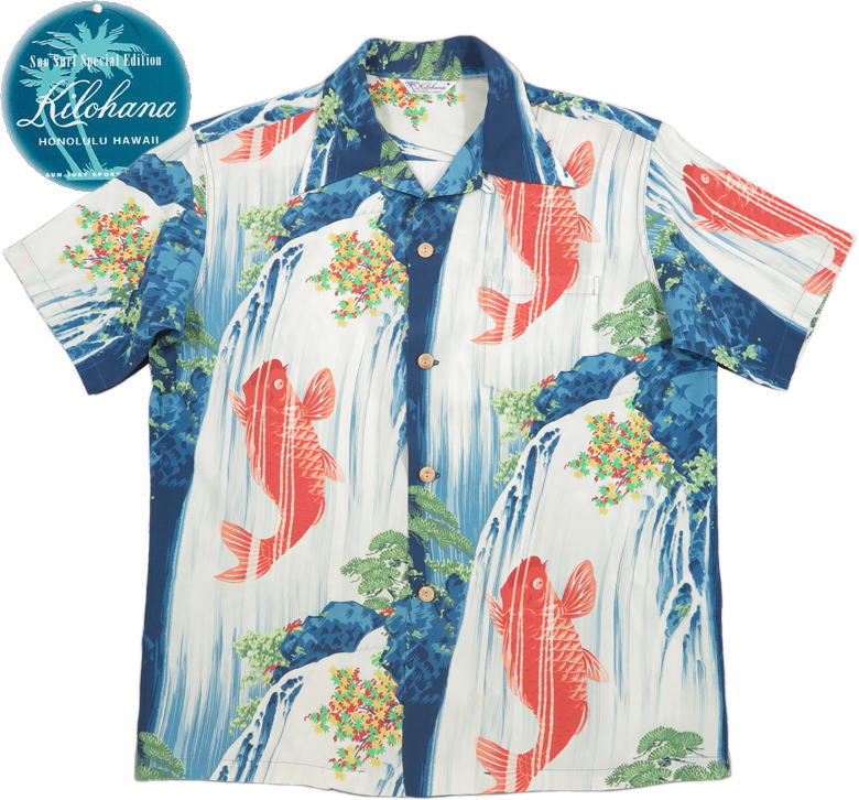 SUN SURF SPECIAL EDITION/サンサーフ・スペシャルエディション &ldquo;CARP&rdquo;「鯉の滝登り」 128)NAVY(ネイビー)/Lot No. SS38868｜ストリートファッションMIYOSHIYA