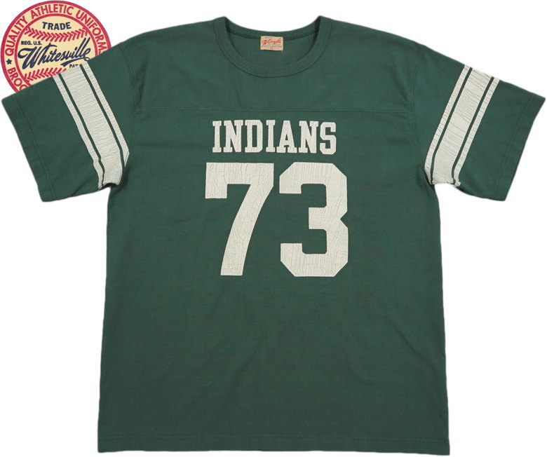 Whitesville/ホワイツビル 14/- FOOTBALL T-SHIRT W/PRINT フットボールTシャツ/ナンバーリングプリントカットソー GREEN(グリーン)/Lot No. WV79155