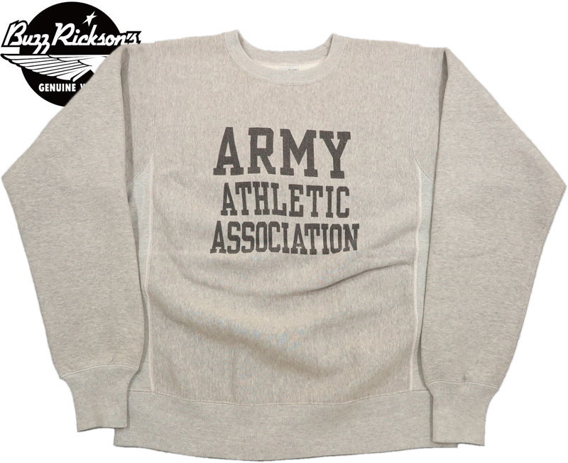 BUZZ RICKSON\u0027S/バズリクソンズ\u003cBR\u003e HORIZONTAL KNITTING SWEAT SHIRTS\u003cBR\u003e “ARMY ATHLETIC ASSOCIATION”\u003cBR\u003e ホリゾンタル・ニッティング トレーナー/刷り上げる入り口・入口リバースウィーブトレーナー\u003cBR\u003e 113) H.GRAY(ヘザーグレ－)/Lot No. BR69431