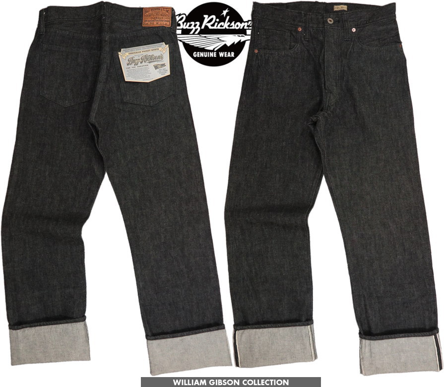 BUZZ RICKSON'S/バズリクソンズ William Gibson Collection WORLD WAR II BLACK DENIM WAIST OVERALLS 大戦モデルブラックジーンズ/デニムウエストオーバーオールズ 411A) ONE WASH(ワンウォッシュ)/Lot No. BR43042 26,048円