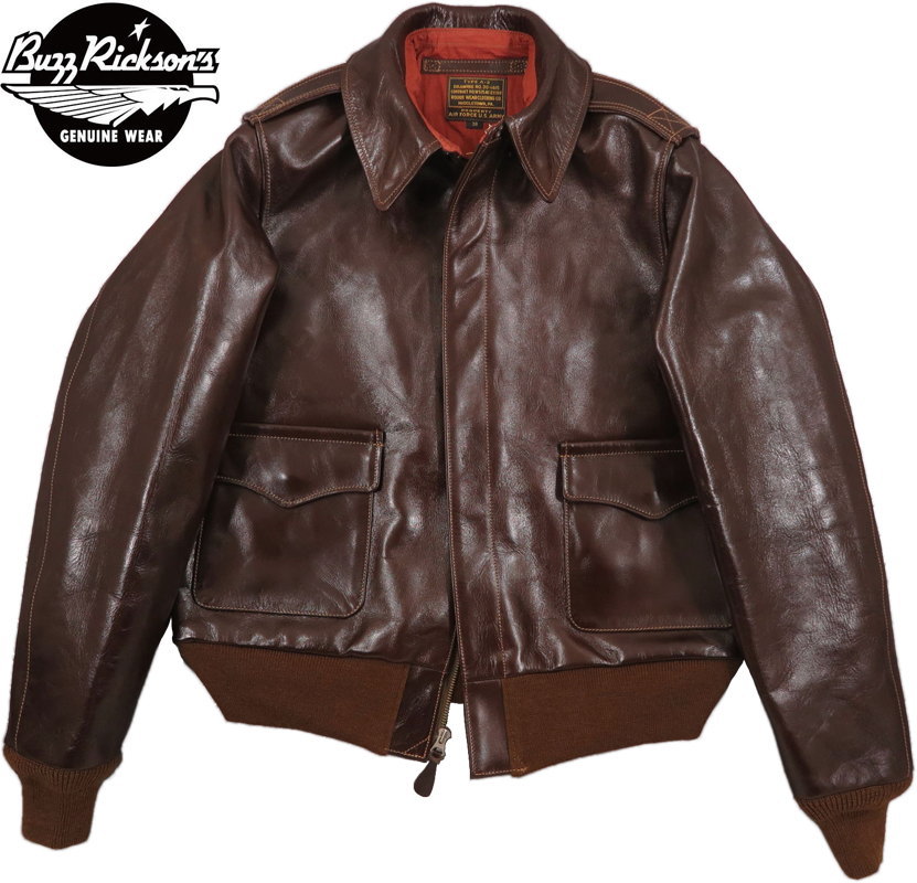 BUZZ RICKSON\u0027S/バズリクソンズ\u003cBR\u003e Jacket, Flying, Summer\u003cBR\u003e Type A-2 “CONTRACT No. W535 AC-23380 ROUGH WEAR CLOTHING CO.”\u003cBR\u003e ラフウェア社A-2フライトレザージャケット\u003cBR\u003e S/BROWN(NO STENCIL)/Lot No. BR80593