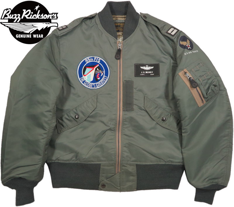 極美品 バズリクソンズ L-2A フライトジャケット ワッペン TALONジップ 極美品 バズリクソンズ L-2A フライトジャケット ワッペン TALON