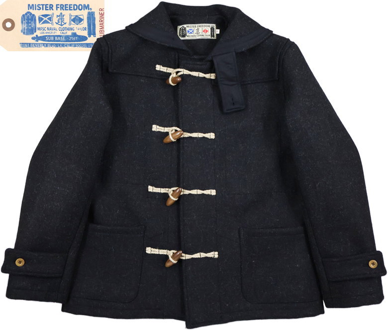 MFSC “SUBMARINER” 30 oz. HBT WOOL “FAIRWATER” DUFFLE COAT ミスターフリーダム 30オンス HBTウール、フェアウォーター ダッフルコート 116) CHARCOAL(チャコール)/Lot No. SC15636