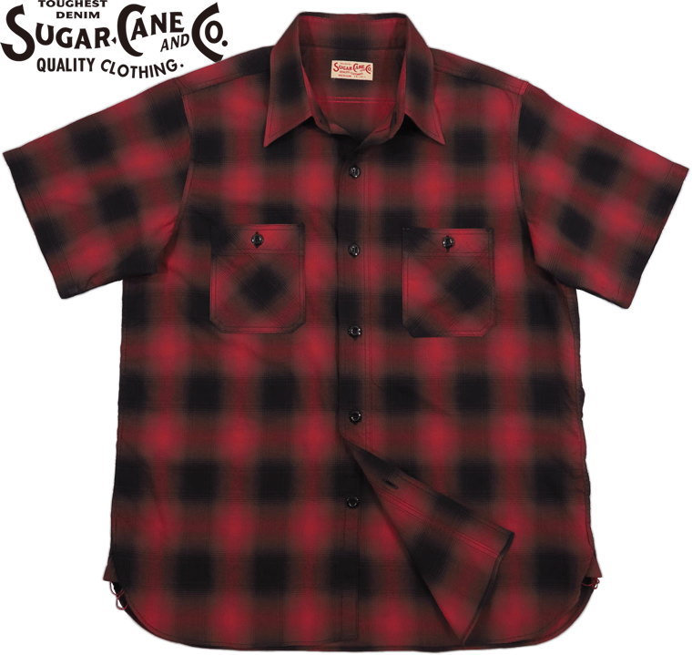 楽天市場】SUGAR CANEシュガーケーンRAYON CHECK OPEN SHIRTオンブレ