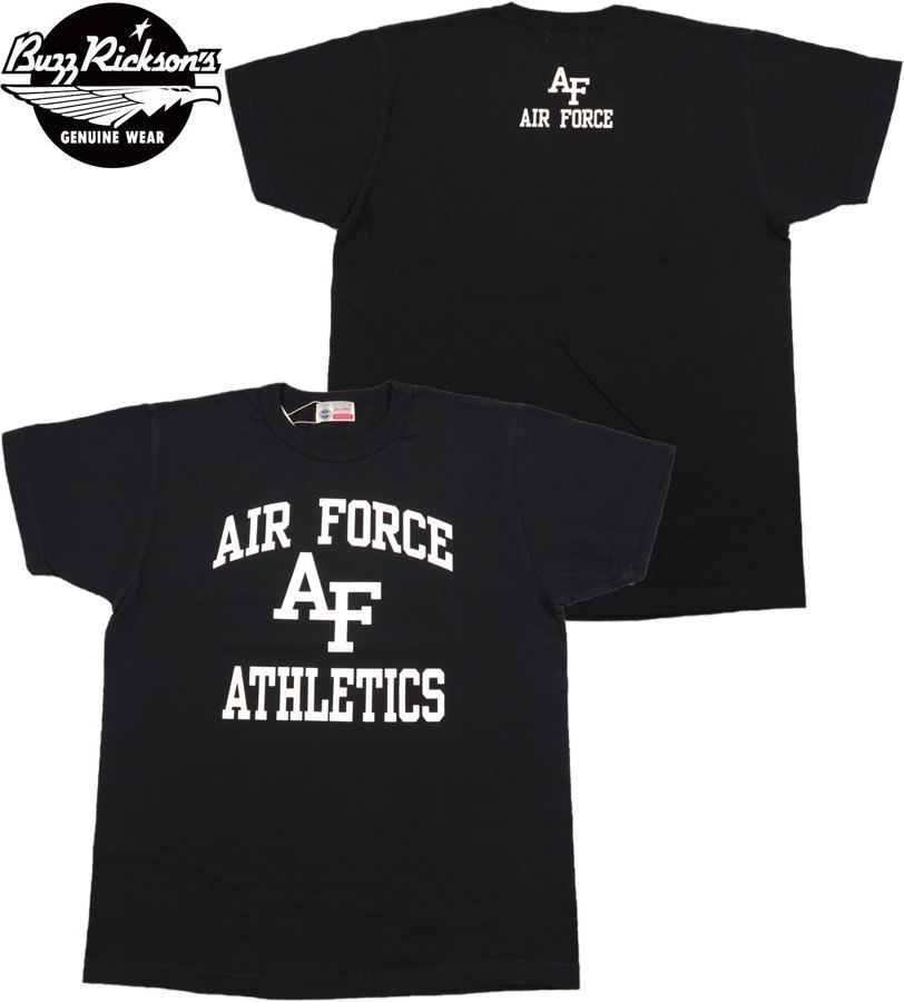 BUZZ RICKSON'S/バズリクソンズ S/S T-SHIRT “AIR FORCE ATHLETICS” プリントＴシャツ/カレッジプリントTEE 119) BLACK(ブラック)/Lot No. BR79403 6,083円