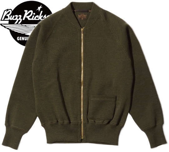 BUZZ RICKSON'S/バズリクソンズ Type C-2 “BUZZ RICKSON MFG. CO.” タイプC-2 セーター/ジップカーディガン/ウールニット 01) OLIVE(オリーブ)/Lot No. BR90259