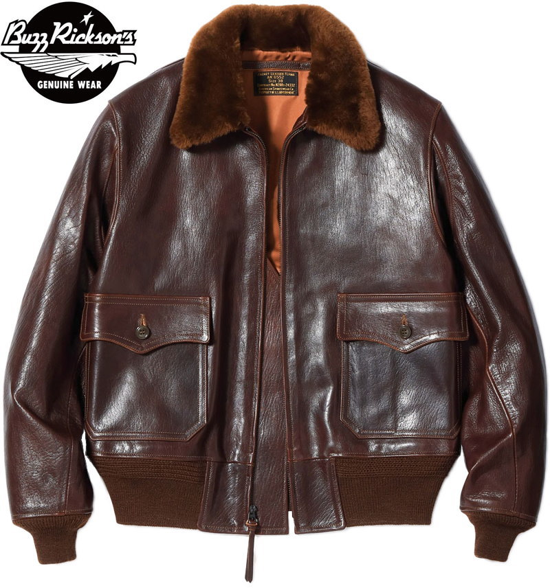 バズリクソンズ A-2 ラフウェア W535AC-23380 フライトジャケット バズリクソンズ ラフウエア社 タイプA-2シールブラウン BR80253 No