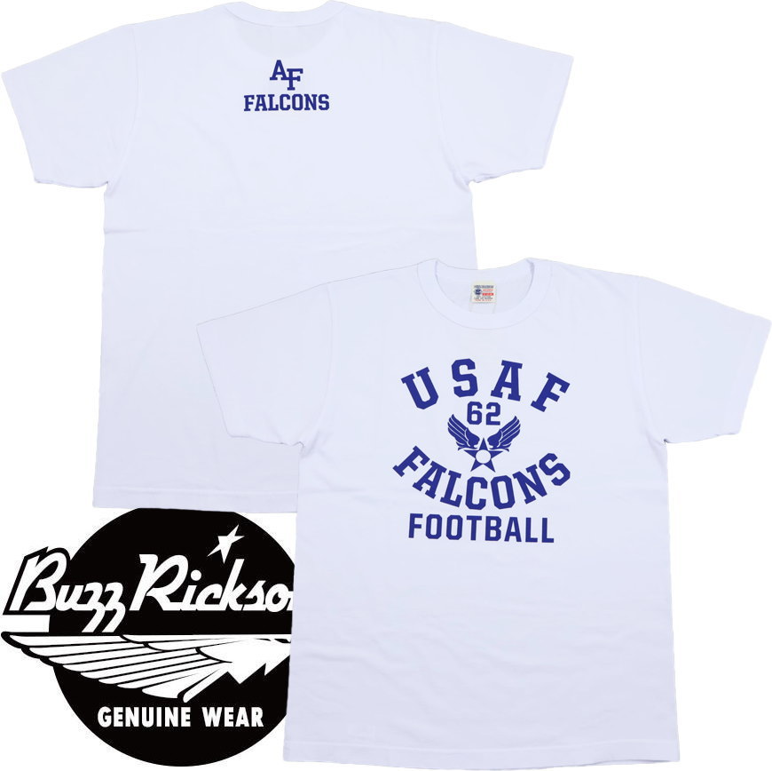 BUZZ RICKSON\u0027S/バズリクソンズ\u003cBR\u003e S/S T-SHIRT\u003cBR\u003e “USAF FALCONS”\u003cBR\u003e 半袖刷り上げるＴシャツ/ミリタリー刷り上げるTEE\u003cBR\u003e 101) WHITE(白いこと)/Lot No. BR79620