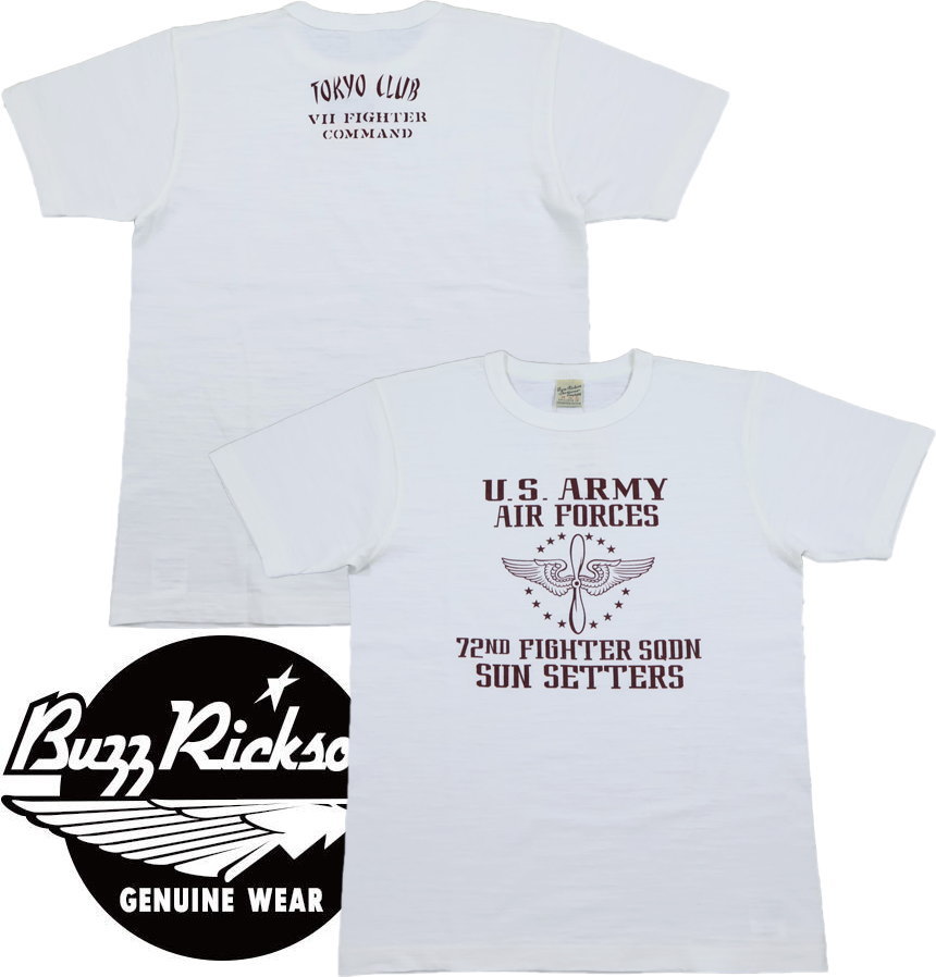 BUZZ RICKSON'S/バズリクソンズ SLUB YARN T-SHIRT 72nd FIGHTER SQ. スラブヤーン半袖プリント Ｔシャツ/プリントTEE 101) WHITE(ホワイト)/Lot No. BR79562
