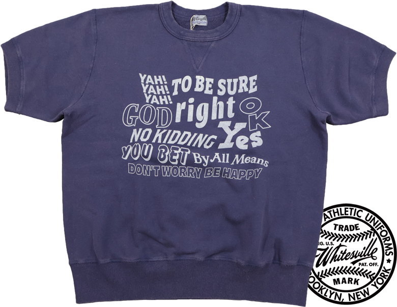 Whitesville/ホワイツビル\u003cBR\u003e S/S SWEAT SHIRT\u003cBR\u003e W/PRINT\u003cBR\u003e 半袖プリントスウェットシャツ/半袖調教師\u003cBR\u003e 128) NAVY(米国海軍)/Lot No. WV79689