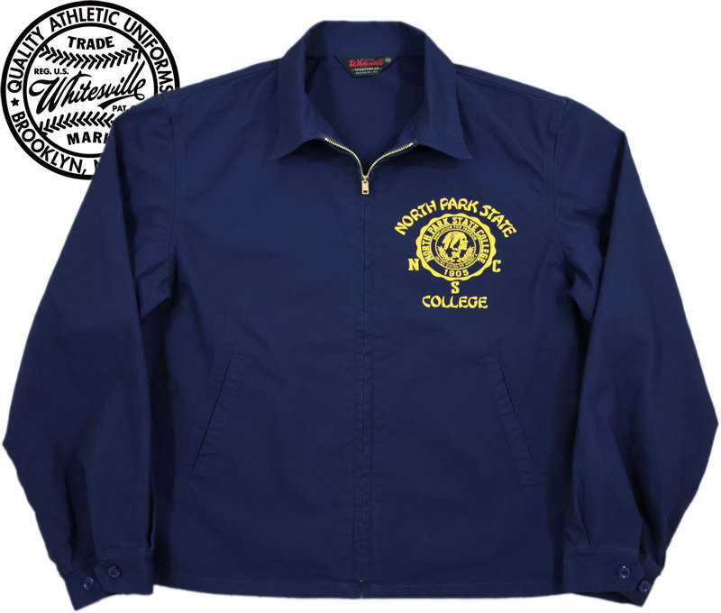 WHITESVILLE/ホワイツビル COTTON POPLIN SPORTS JACKET コットン スポーツジャケット 128) NAVY(ネイビー)/Lot No. WV15874