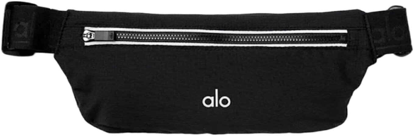 【 SALE】【★人気商品★】Alo Yoga Stride Running Belt フィットネスベルトバッグ スポーツウエストポーチ (BLACK)｜美悠の間