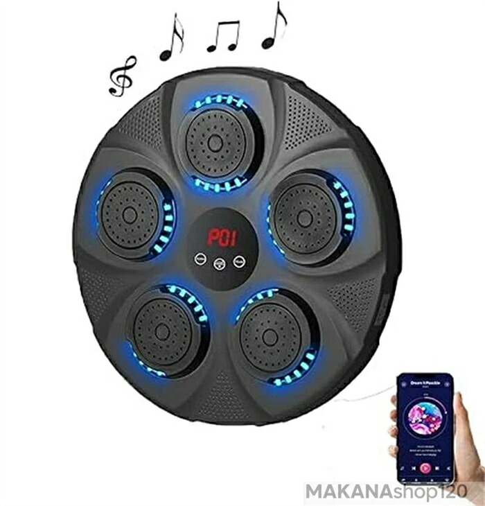 音楽ボクシングマシン 音楽ボクシング 【2025新昇級版音楽ボクシングマシン】ミュージックボクシングマシン Bluetooth スマートリズムボクシングマシーン ボクシング LEDライト 壁掛け 音楽ボクシング機 ABS素材 高い柔軟性と耐久性 40*40