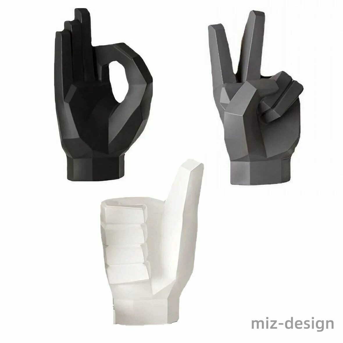 楽天市場】メタリック ハンドサイン ピース 手 ボディ オブジェ