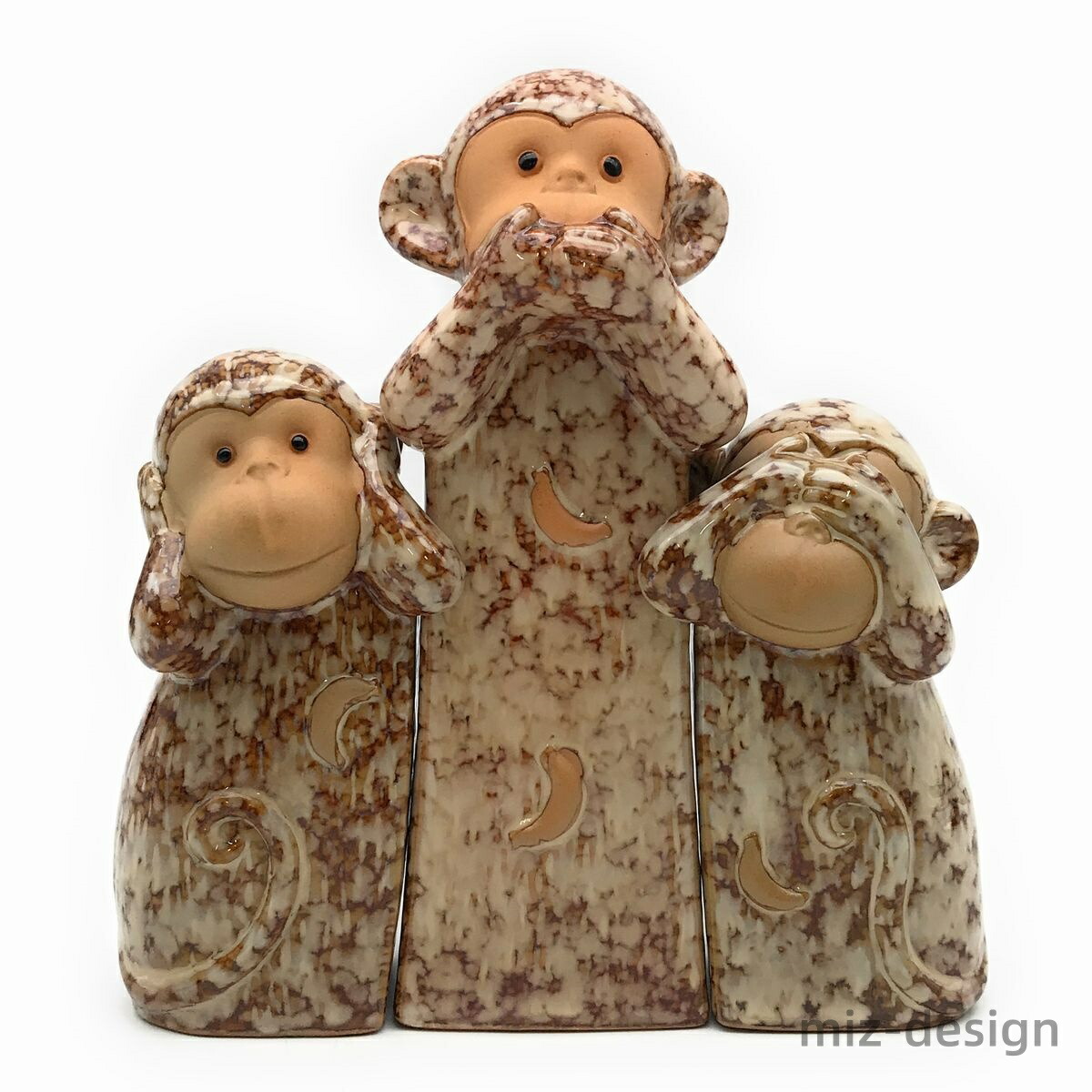 楽天市場】陶器置物 昭和三猿置物揃 見る猿 聞く猿 言い猿【あす楽対応