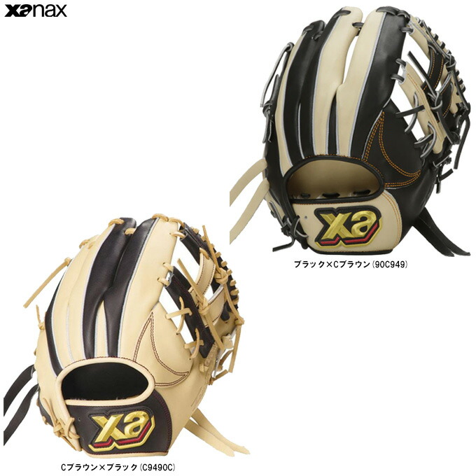 【Cブラウン/右投げのみ】XANAX（ザナックス）軟式用グラブ トラスト ツートンカラー 内野手用（BRG24NA1T）野球 グローブ セカンド ショート 一般用 brg24na1t_1.jpg