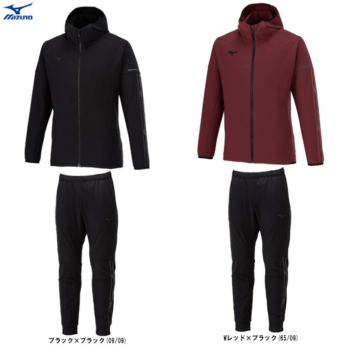【ほぼ未使用】Mizuno フード付きジャケット Lサイズ ブラック/レッド 0000307844019.jpg