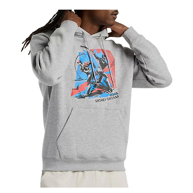 New Balance（ニュー平衡にする）Shohei Two Swords Hoodie（MT51736）（大谷翔平/ベイスボール/野球/ソフトボール/運動競技/形づくる/相応うネス/心地好い/長袖/御召しもの/ボンネットあり/成人男性用/メンズ）