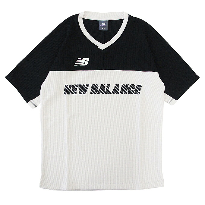 ◆メール便対応商品◆New Balance（ニューバランス） Black Out ポリワッフルショートスリーブシャツ （AMT55259） （サッカー/フットサル/フットボール/スポーツ/トレーニング/ウェア/半袖/Tシャツ/男性用/メンズ）