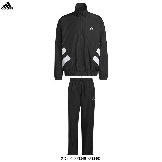 adidas（アディダス）アンソニー・エドワーズ ファンデーション 貨物自動車上衣 ズボン下 上下書き割り（VU873/DVZ53）（篭球/運動競技/形づくる/セットアップ/御召しもの/長袖/成人男性用/メンズ）