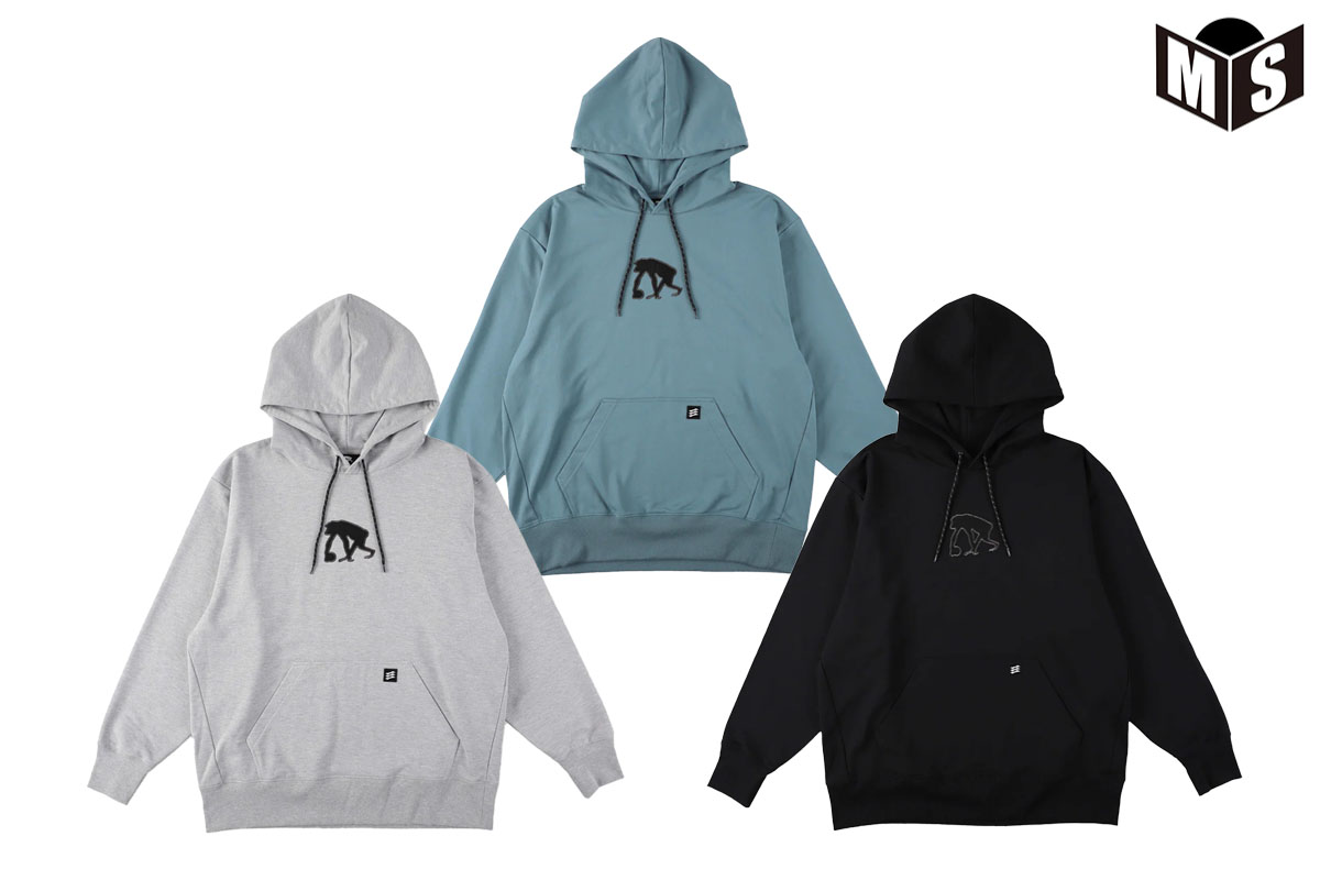 継ぎ切れロゴタイプ パーカエゴザル【EZFW24USW013】バスケ 長袖 御召しもの 冬
