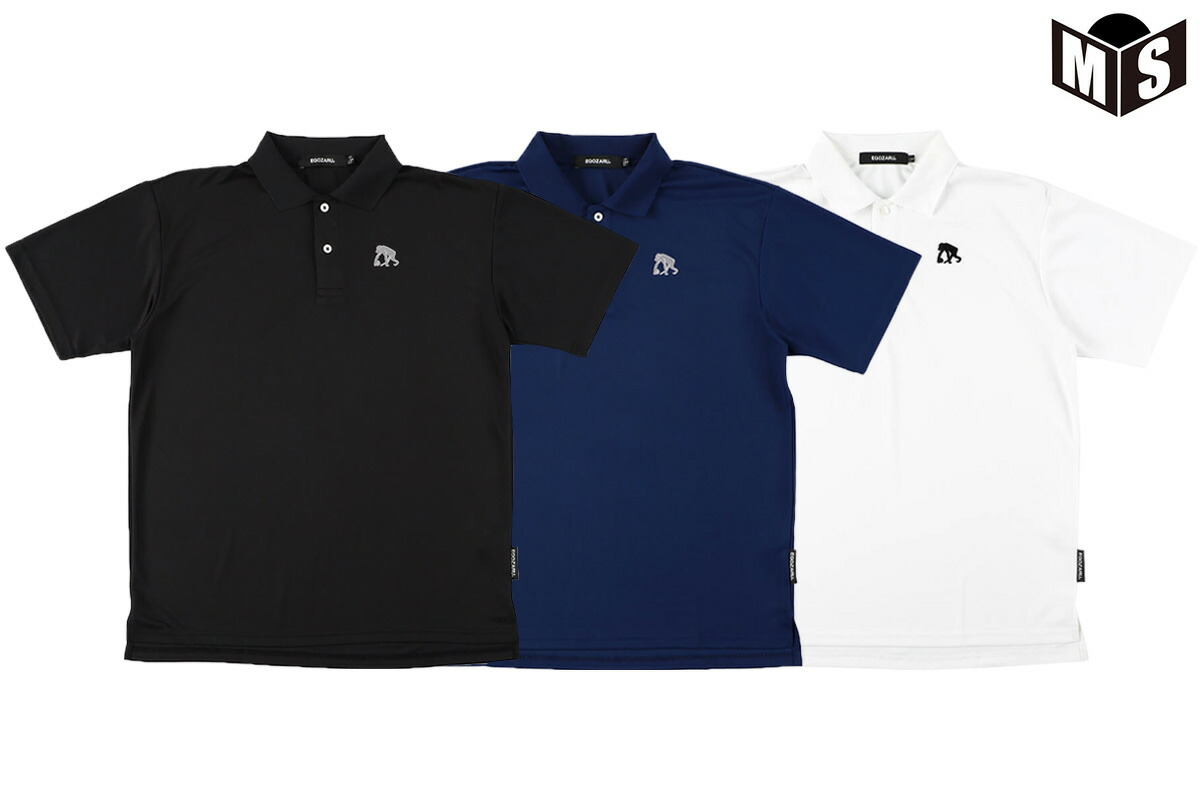 【3色展開】 エゴザル EGOZARU バスケ シャツ BASIC LOGOポロシャツ 【EZPO-2101T】