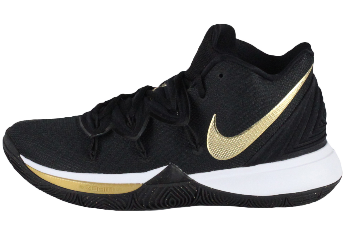 nike basketball shoes black and gold