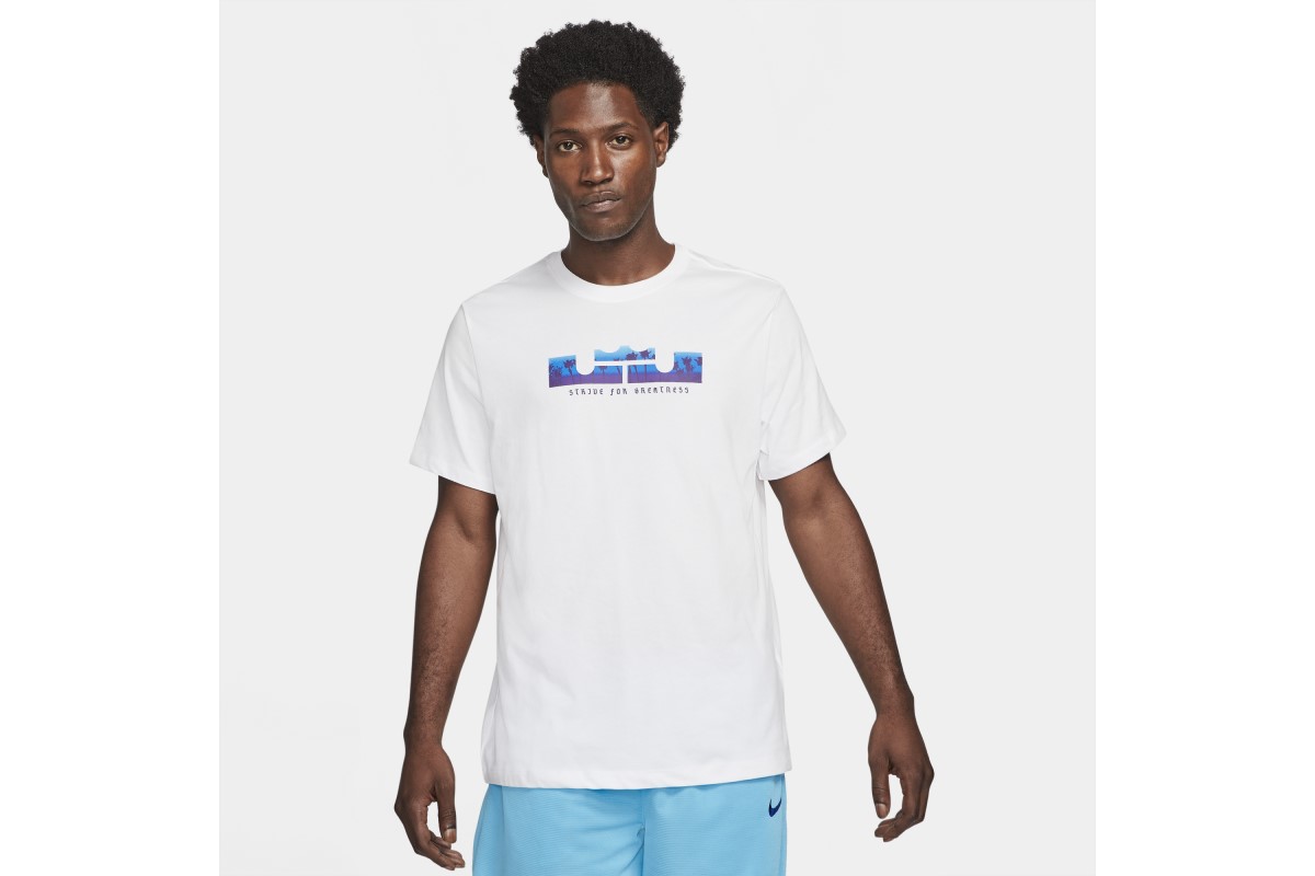 楽天市場 ナイキ Nikeバスケ Tシャツdriーfitレブロンロゴtシャツ ホワイト Db6179 100 21 1 28 Mizoguchisports