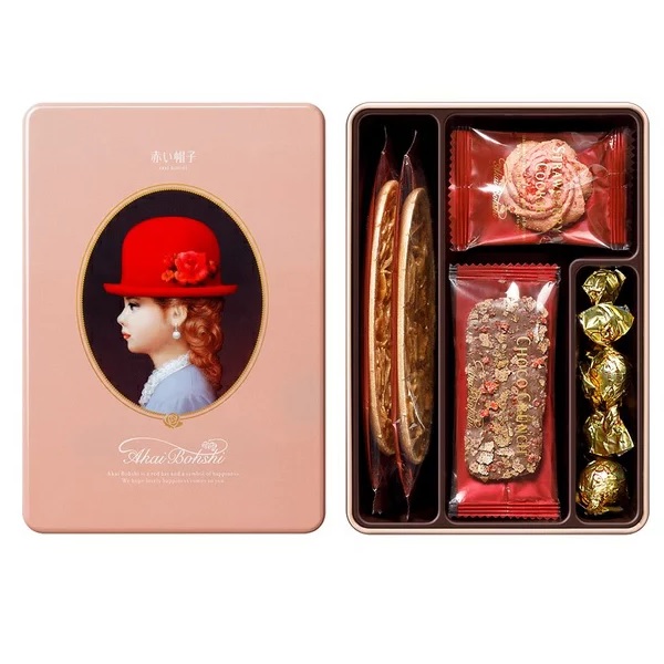 楽天市場 赤い帽子 エレガント 71g クッキー詰合せギフト 缶入り チボリーナ 卸価格 お歳暮 お中元 ギフト みぞたオンラインストア楽天市場店