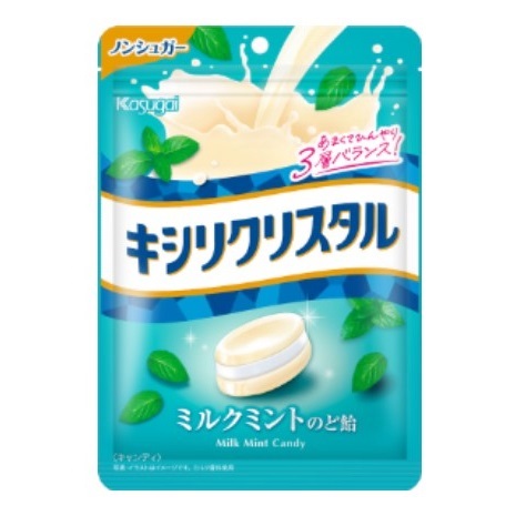 春日井製菓 キシリクリスタル ミルクミントのど飴 71g｜みぞたオンラインストア店
